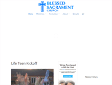 Tablet Screenshot of blessedsacramentchurch.org